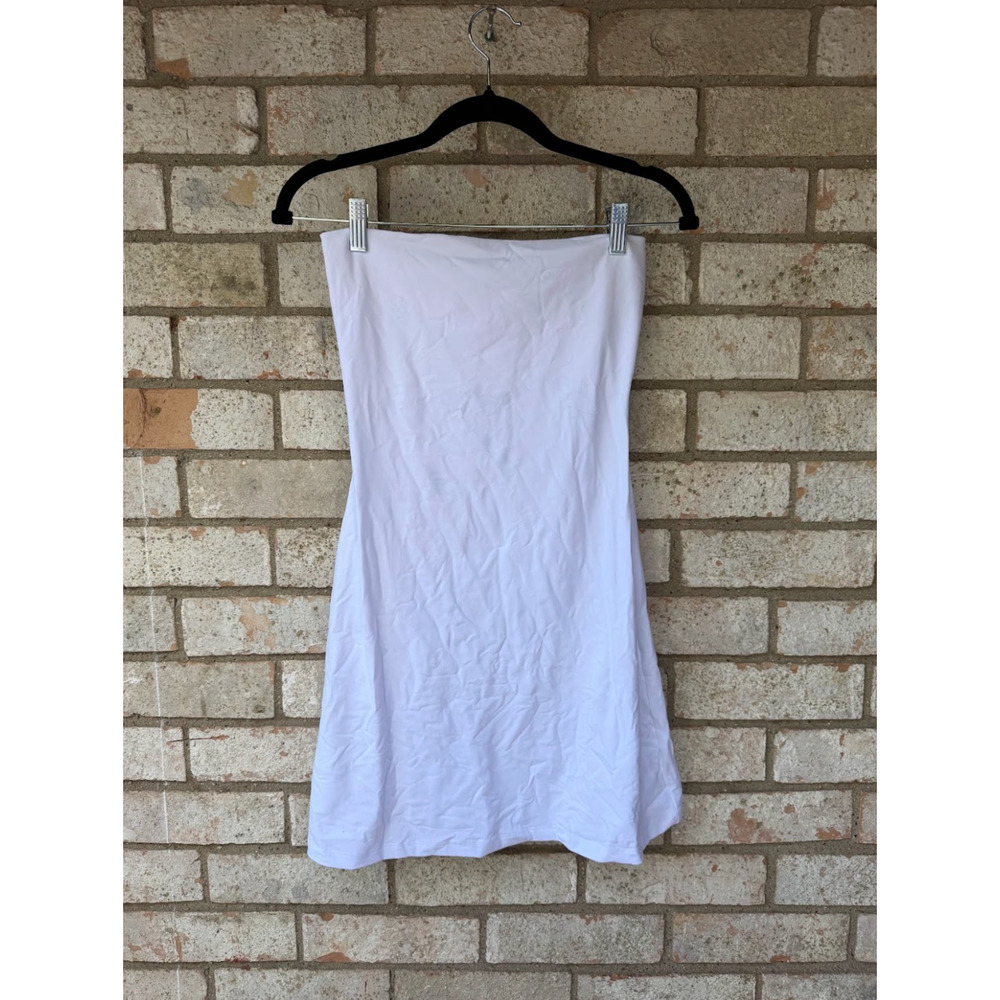 Susana Monaco Women’s White Strapless Dress Small w/ Blue Spot – Discounted